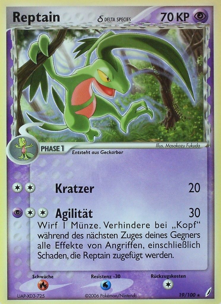 Reptain Wert Bild K Nstler Seltenheit Pokemonkarte De