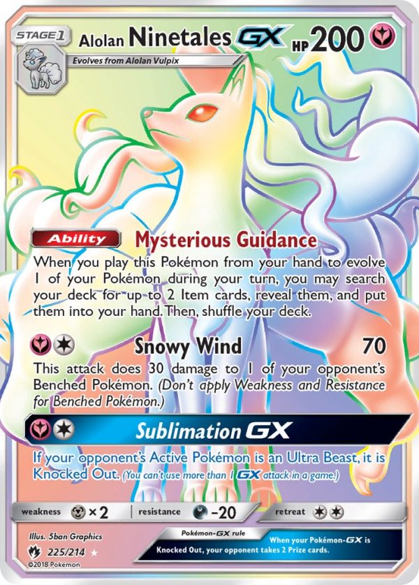 Alolan Ninetales-GX - 225 - Lost Thunder