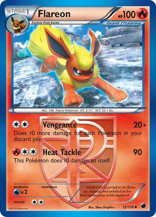 Flareon - 12 - Plasma Freeze|Flareon - 12 - reverse holo - Plasma Freeze