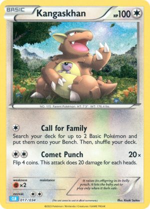 Kangaskhan-017-Pokemon TCG Classic - Blastoise