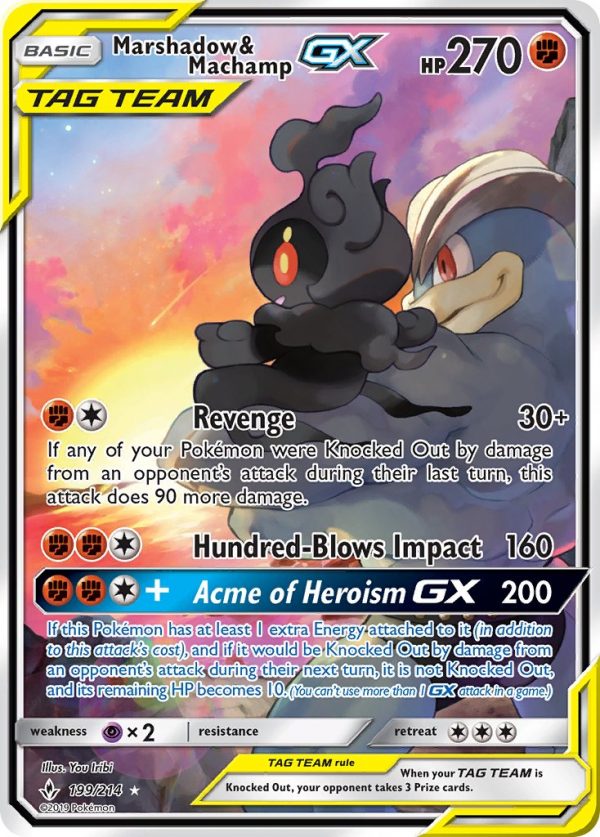 Marshadow & Machamp-GX - 199 - Unbroken Bonds