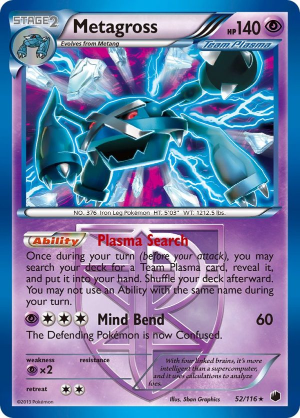 Metagross - 52 - Plasma Freeze|Metagross - 52 - reverse holo - Plasma Freeze