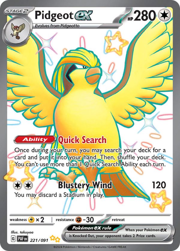 Pidgeot ex-221-Paldean Fates