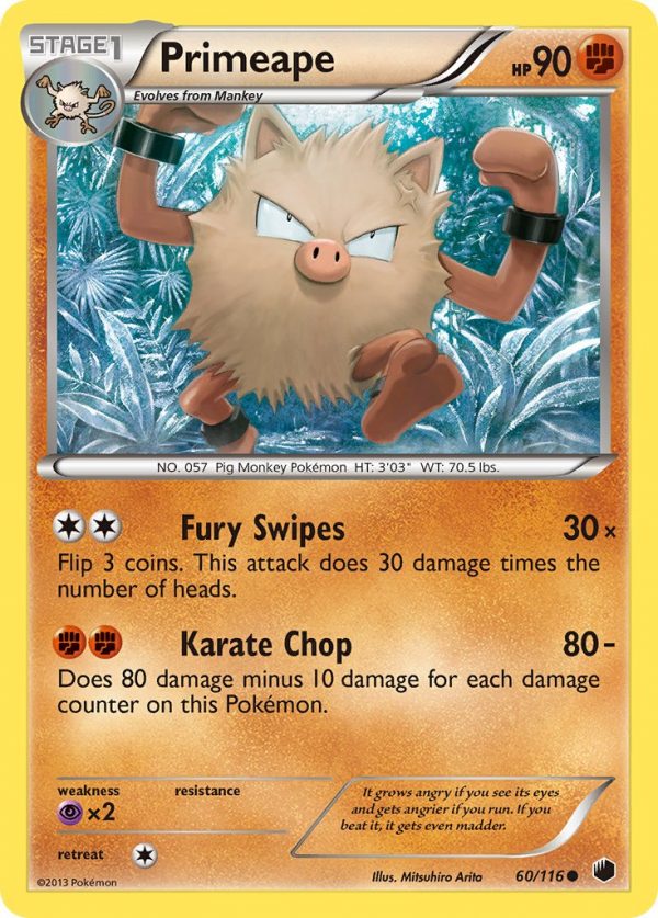 Primeape - 60 - Plasma Freeze|Primeape - 60 - reverse holo - Plasma Freeze