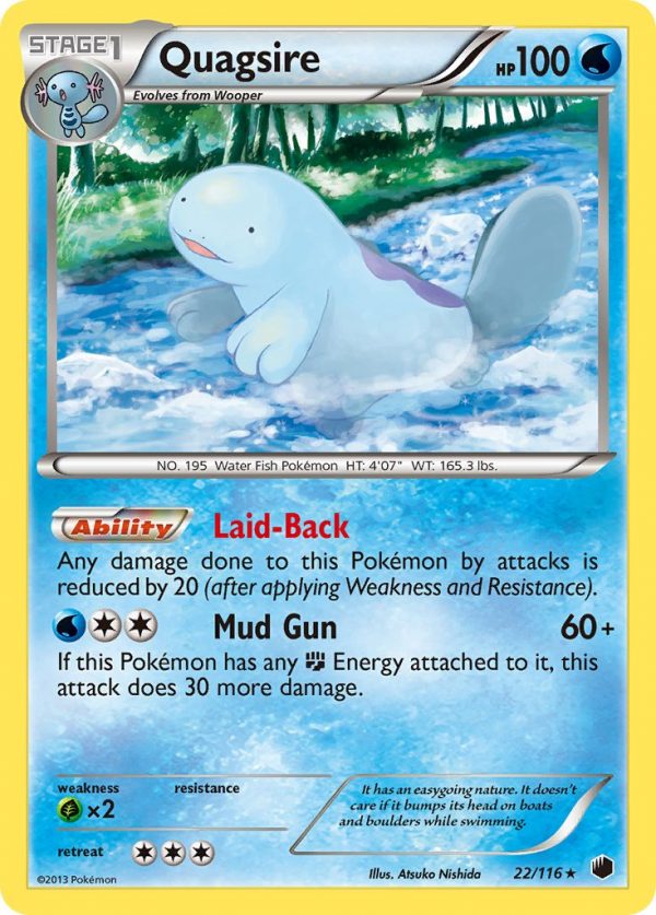 Quagsire - 22 - Plasma Freeze|Quagsire - 22 - reverse holo - Plasma Freeze