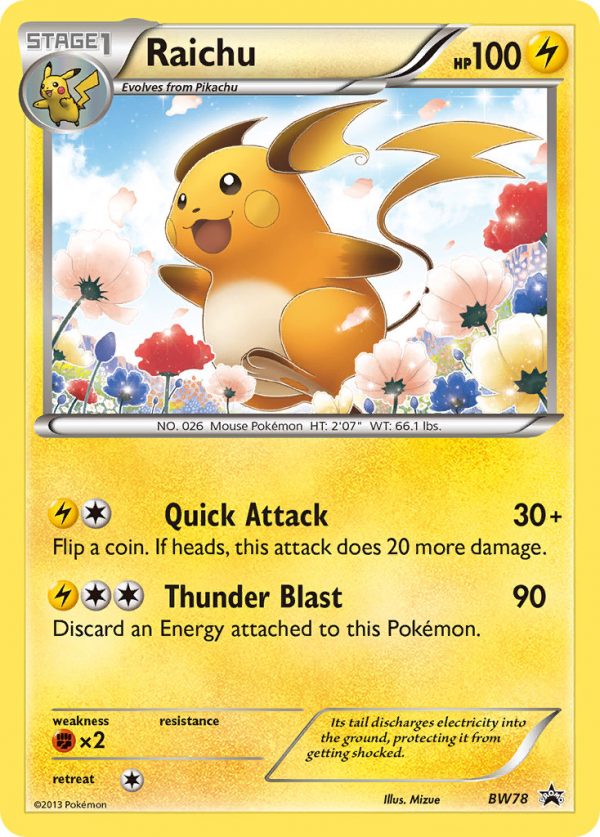 Raichu - BW78 - Black & White Promos