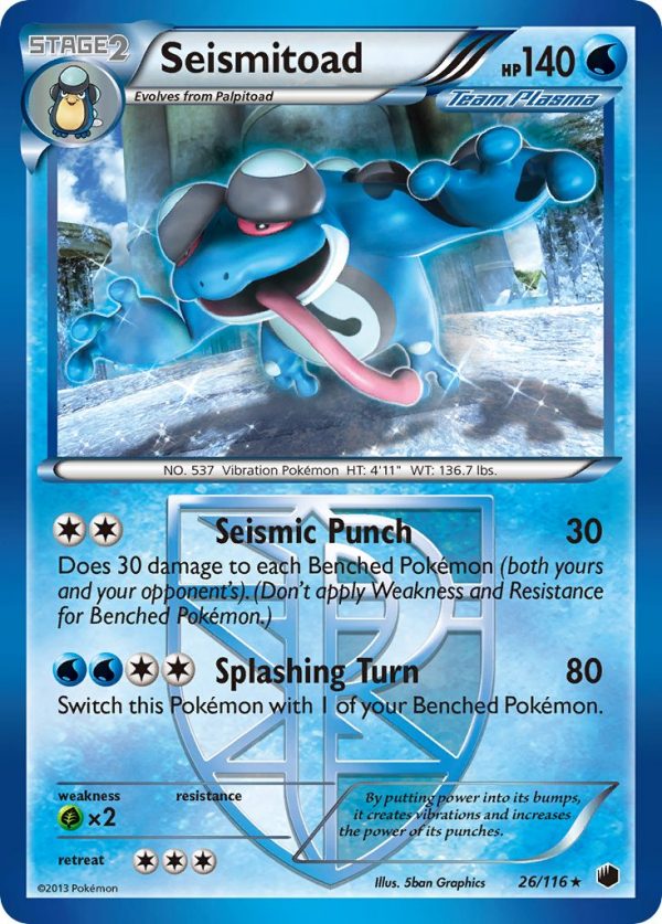 Seismitoad - 26 - Plasma Freeze|Seismitoad - 26 - reverse holo - Plasma Freeze