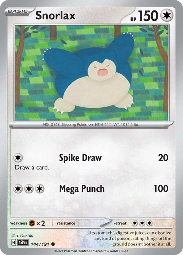 Snorlax-144-Surging Sparks