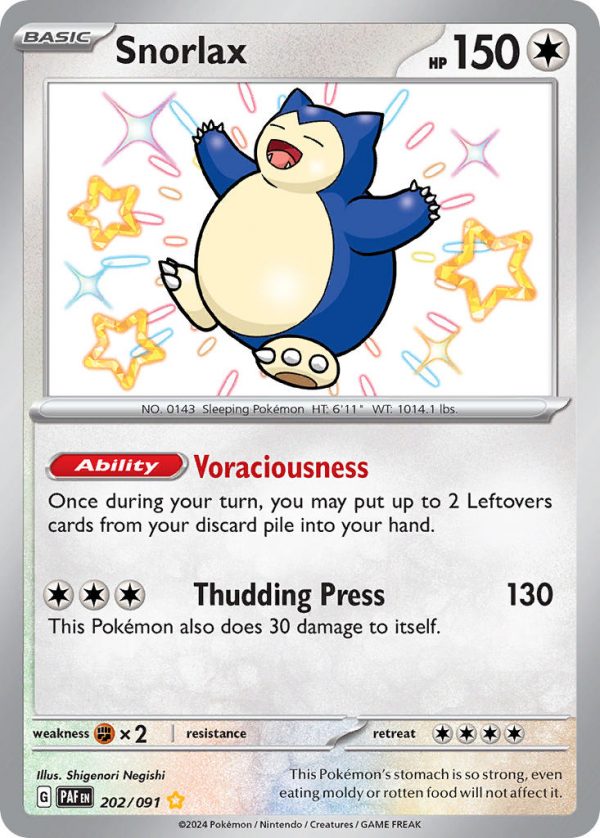 Snorlax-202-Paldean Fates