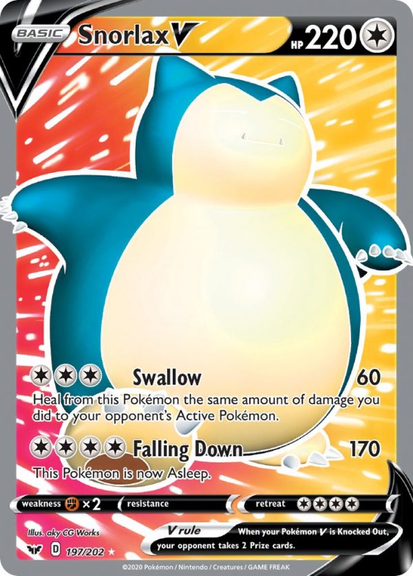 Snorlax V - 197 - Sword & Shield