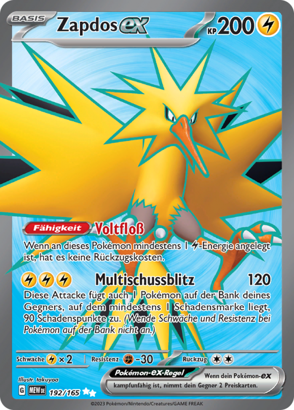 Zapdos-ex-192-Pokemon 151